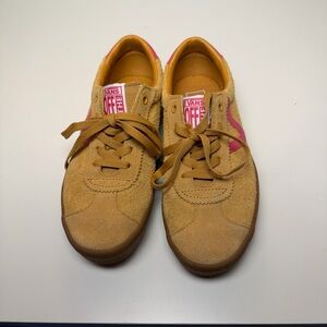 Vans Women Sneakers in Tan and Pink